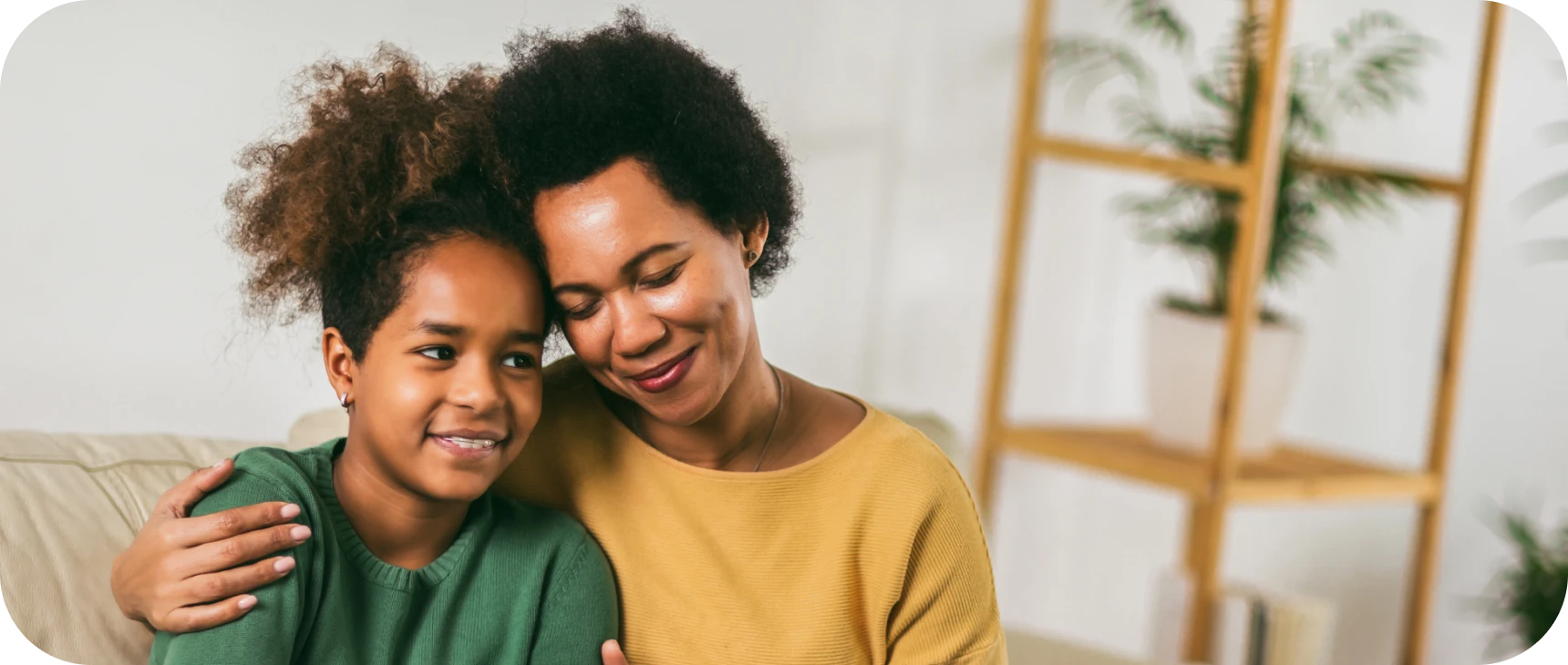 Warm embrace between parent and child