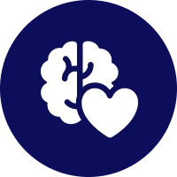 Brain and heart icon